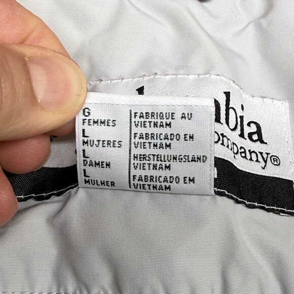 ✅COLUMBIA Hooded Fleece Lined Jacket Woman's LARGE Full Zip Midweight Colorblock - Picture 8 of 11